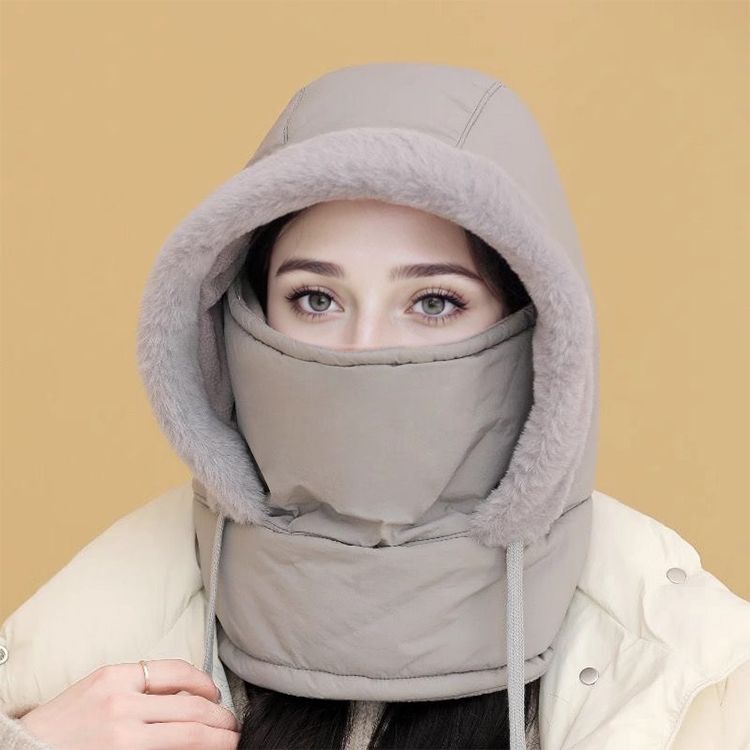📢📢50%Rabatt!!!🎉✨Plüschgefütterte, verdickte Thermomütze mit Gesichtsmaske für Männer und Frauen