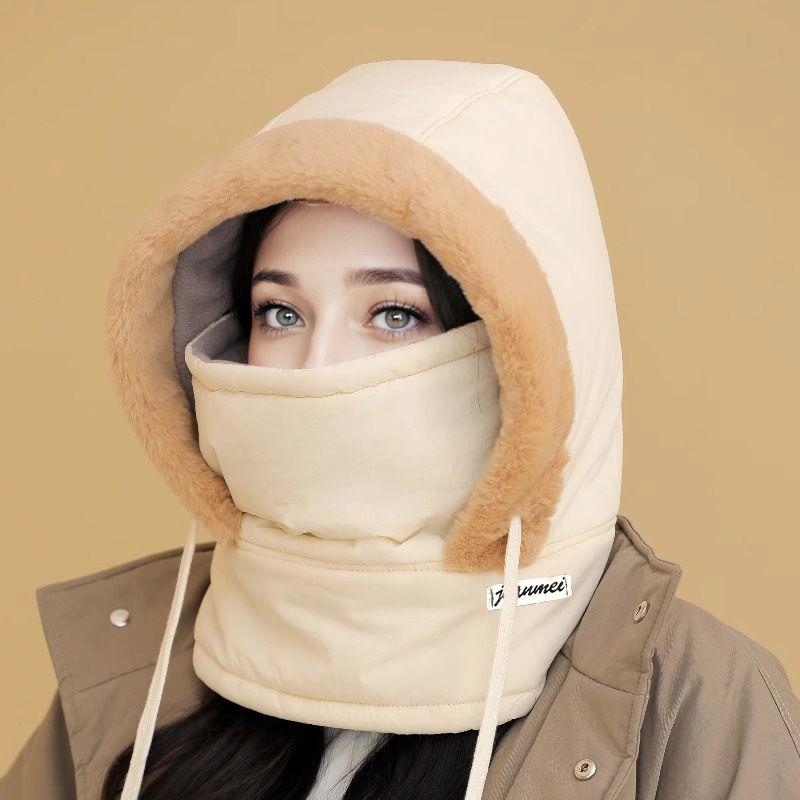 📢📢50%Rabatt!!!🎉✨Plüschgefütterte, verdickte Thermomütze mit Gesichtsmaske für Männer und Frauen