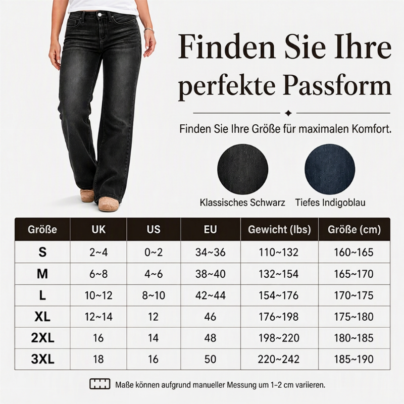 🧵 Lässig & schlankmachend – Stretch-Jeans mit hohem Bund – Weicher Denim, moderner Schnitt & vielseitig kombinierbar