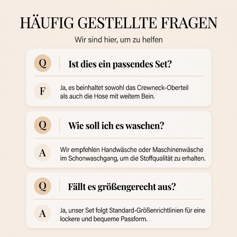 🌸 Freizeit-Oberteil mit Rundhals & bedruckte Hosen im Set – Lässig, bequem & immer passend