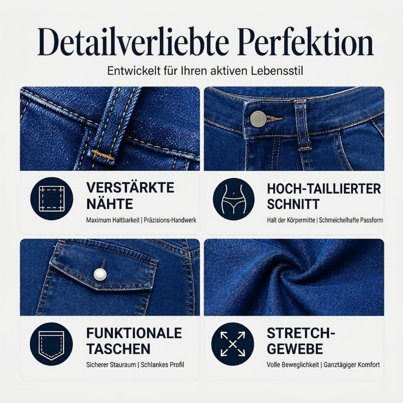 🙌 70% Wiederkaufquote – Qualität überzeugt! Freizeitliche, dehnbare High-Waist-Jeans für Damen
