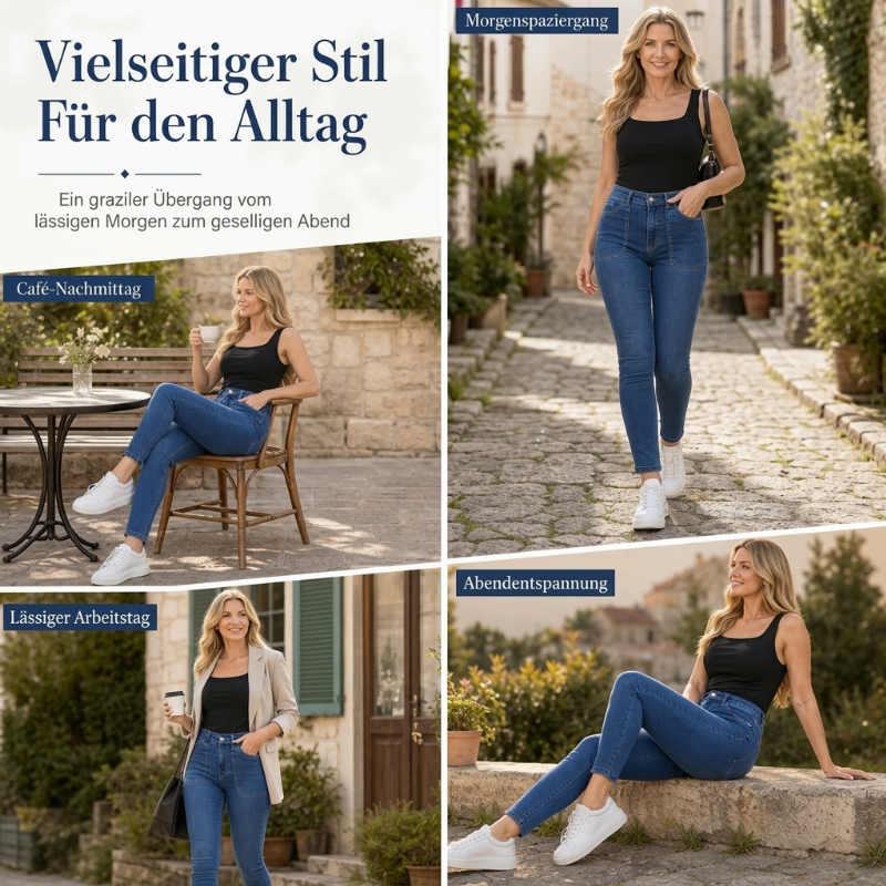 🙌 70% Wiederkaufquote – Qualität überzeugt! Freizeitliche, dehnbare High-Waist-Jeans für Damen