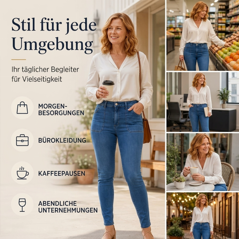 🙌 70% Wiederkaufquote – Qualität überzeugt! Freizeitliche, dehnbare High-Waist-Jeans für Damen