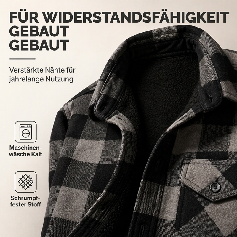 📢📢50%Rabatt!!!🎉✨Wärmflannelhemd Jacke für Herren im Winter Karomuster