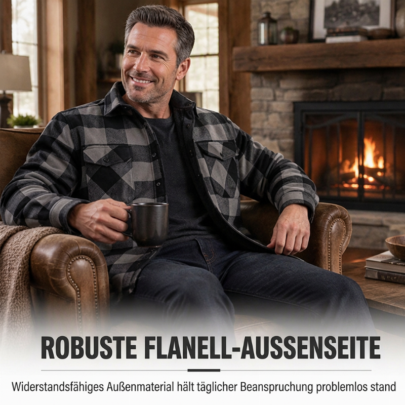 📢📢50%Rabatt!!!🎉✨Wärmflannelhemd Jacke für Herren im Winter Karomuster