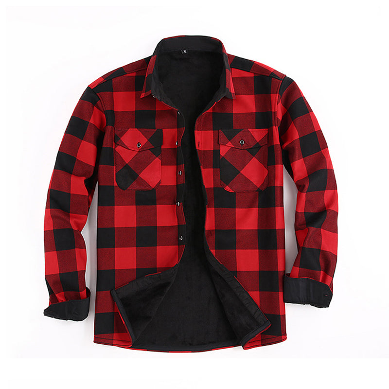 📢📢50%Rabatt!!!🎉✨Wärmflannelhemd Jacke für Herren im Winter Karomuster