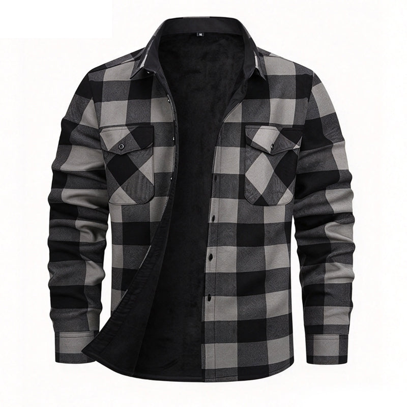 📢📢50%Rabatt!!!🎉✨Wärmflannelhemd Jacke für Herren im Winter Karomuster