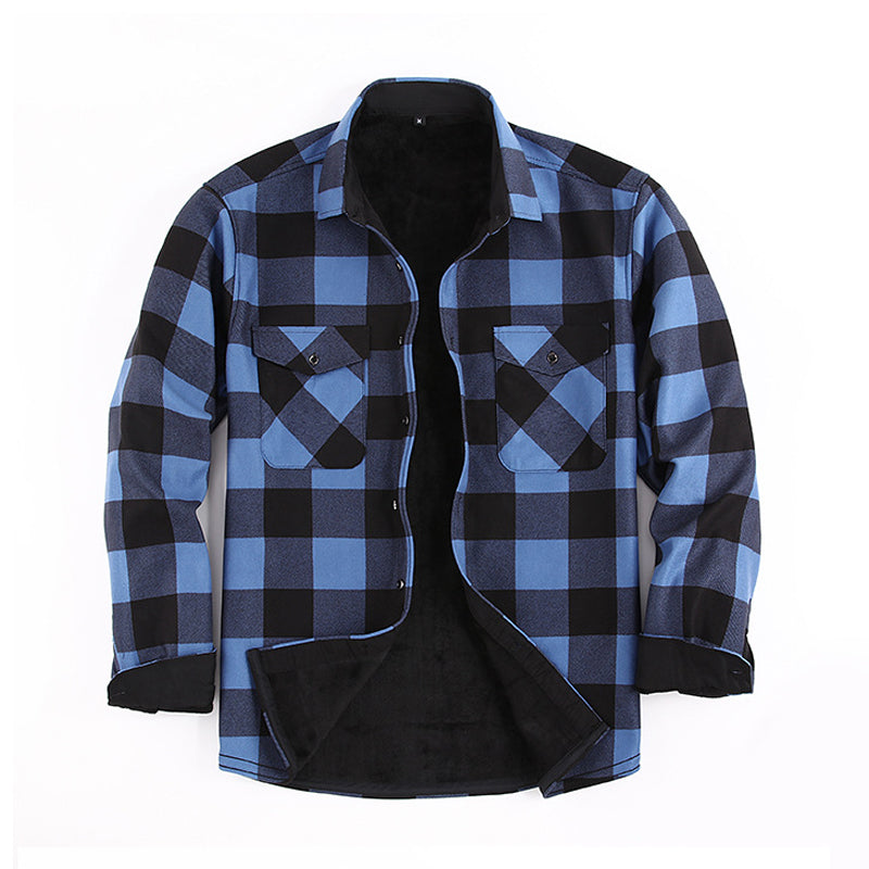 📢📢50%Rabatt!!!🎉✨Wärmflannelhemd Jacke für Herren im Winter Karomuster