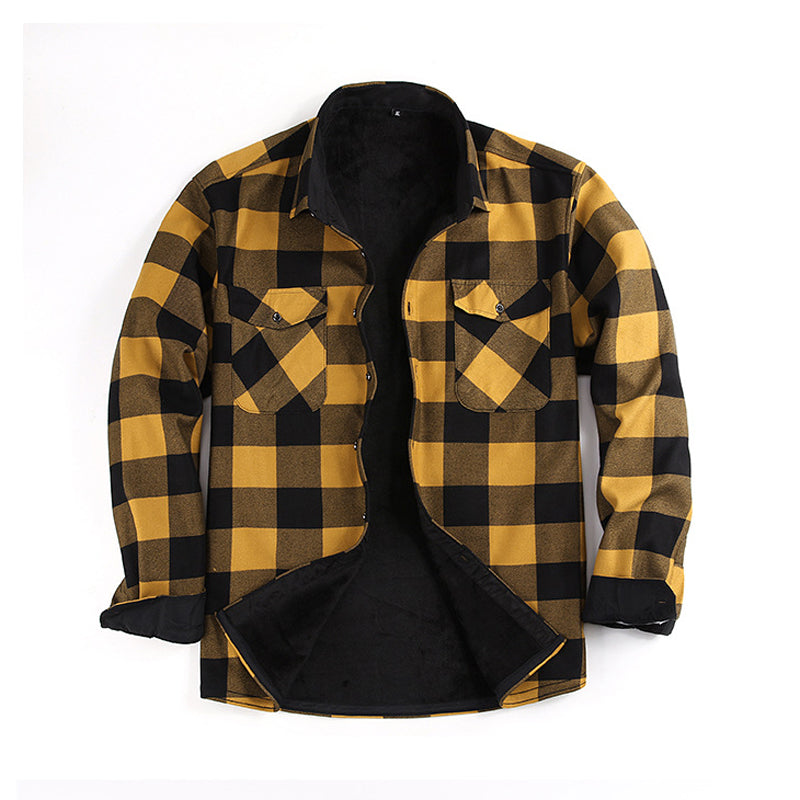 📢📢50%Rabatt!!!🎉✨Wärmflannelhemd Jacke für Herren im Winter Karomuster