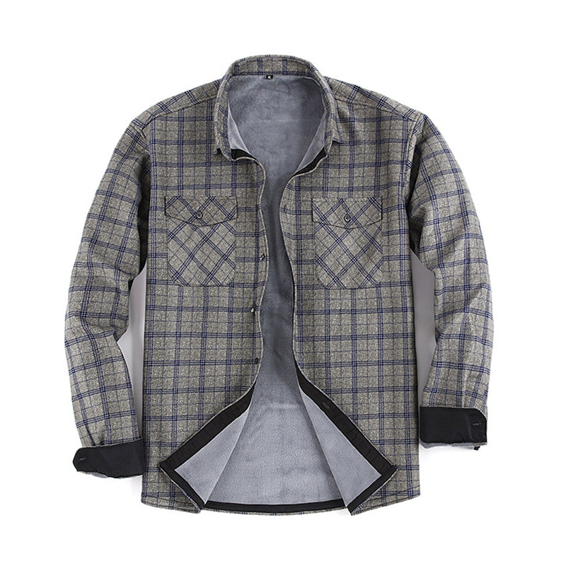 📢📢50%Rabatt!!!🎉✨Wärmflannelhemd Jacke für Herren im Winter Karomuster