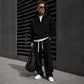 📢📢50%Rabatt!!!🎉✨Lässiges Halb-Zip Kapuzen-Sweatshirt & weit geschnittene Hose für Herren