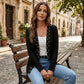 🧶Alles muss weg ✌ ✌  Damen Strickjacke mit Perlenbesatz – Weich, feminin & immer passend