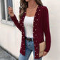 🧶Alles muss weg ✌ ✌  Damen Strickjacke mit Perlenbesatz – Weich, feminin & immer passend