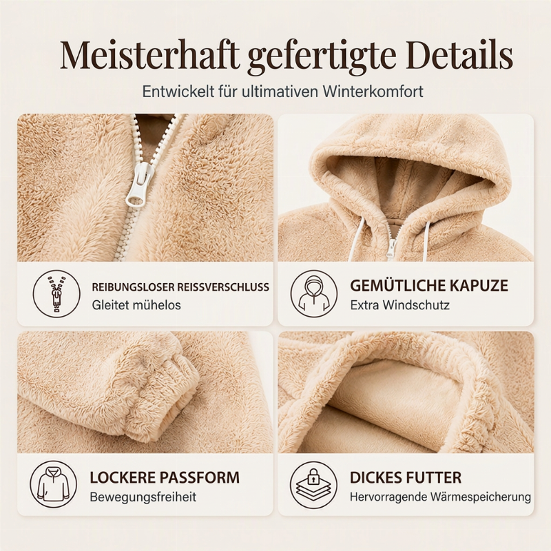🏃‍♀️ Es wird im Akkord weggeschnappt – zögern Sie nicht!	Gemütliche Damen-Winterjacke mit Kapuze