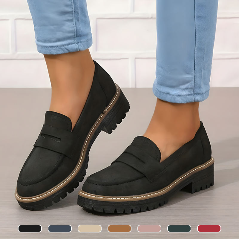 📊 Über 200.000 Verkäufe – Dankeschön mit 50% Rabatt!Bequeme Damen-Slip-On-Loafers mit Blockabsatz
