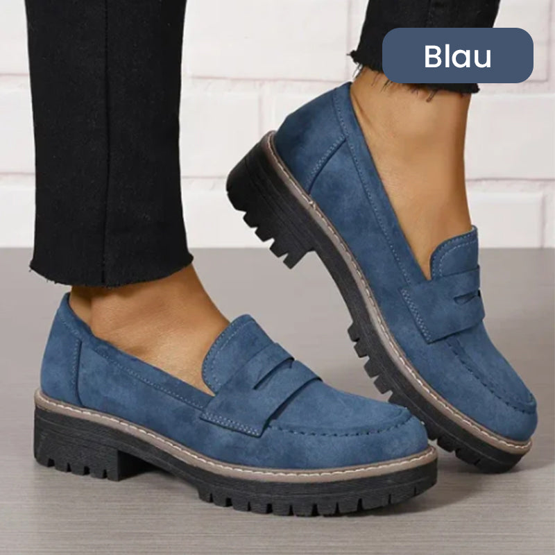 📊 Über 200.000 Verkäufe – Dankeschön mit 50% Rabatt!Bequeme Damen-Slip-On-Loafers mit Blockabsatz