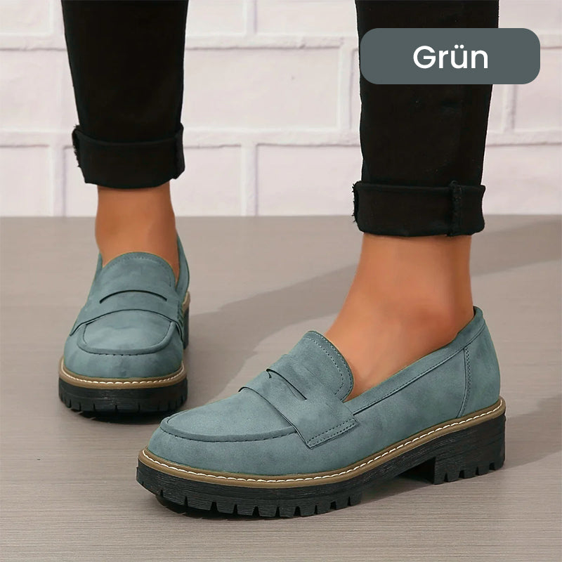📊 Über 200.000 Verkäufe – Dankeschön mit 50% Rabatt!Bequeme Damen-Slip-On-Loafers mit Blockabsatz