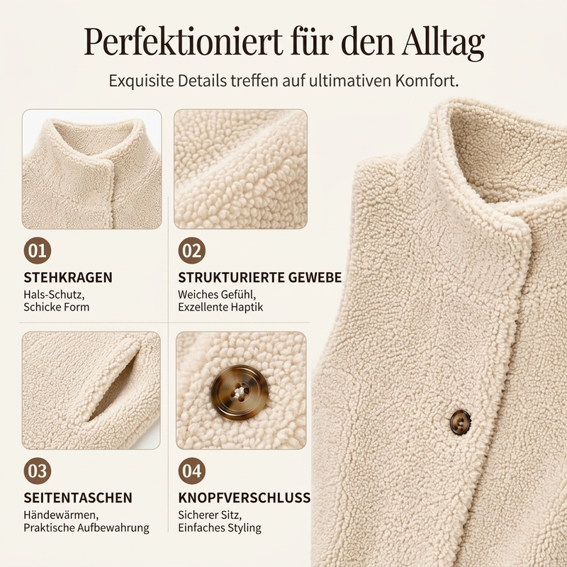 📢🎉50%Rabatt!!!🛍️✨Damen Freizeit Sherpa Warmweste