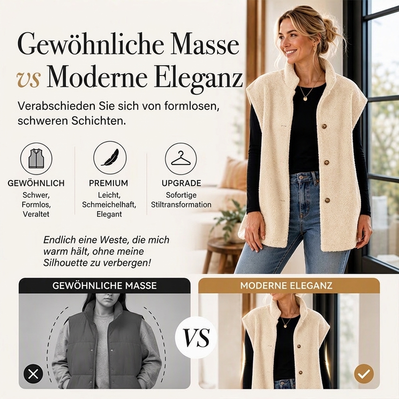 📢🎉50%Rabatt!!!🛍️✨Damen Freizeit Sherpa Warmweste