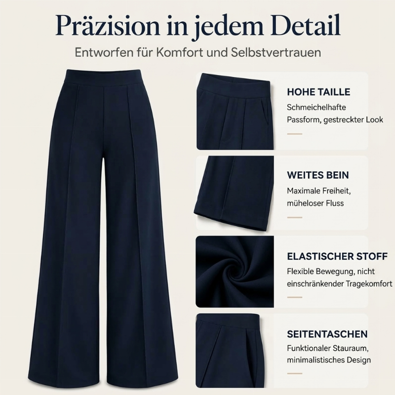 👥 Über 80.000 Käufer haben bereits zugeschlagen! Damen Freizeit Hose mit hoher Taille und weitem Bein