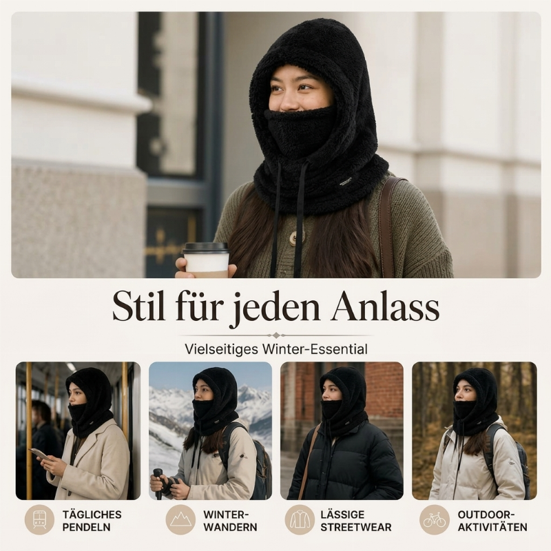 🗣️ 100.000 Leute schwärmen davon – probieren Sie es auch? Unisex winddichte wärmende Fahrrad-Balaclava-Mütze