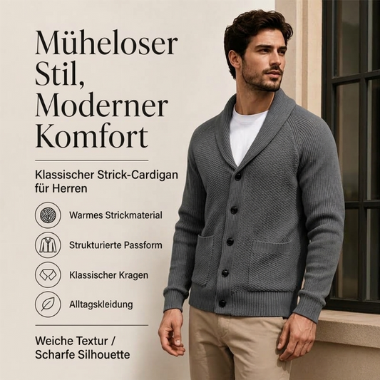 🙌 70% WiederkaufquoteHerren Freizeit Cardigan mit Schalkragen