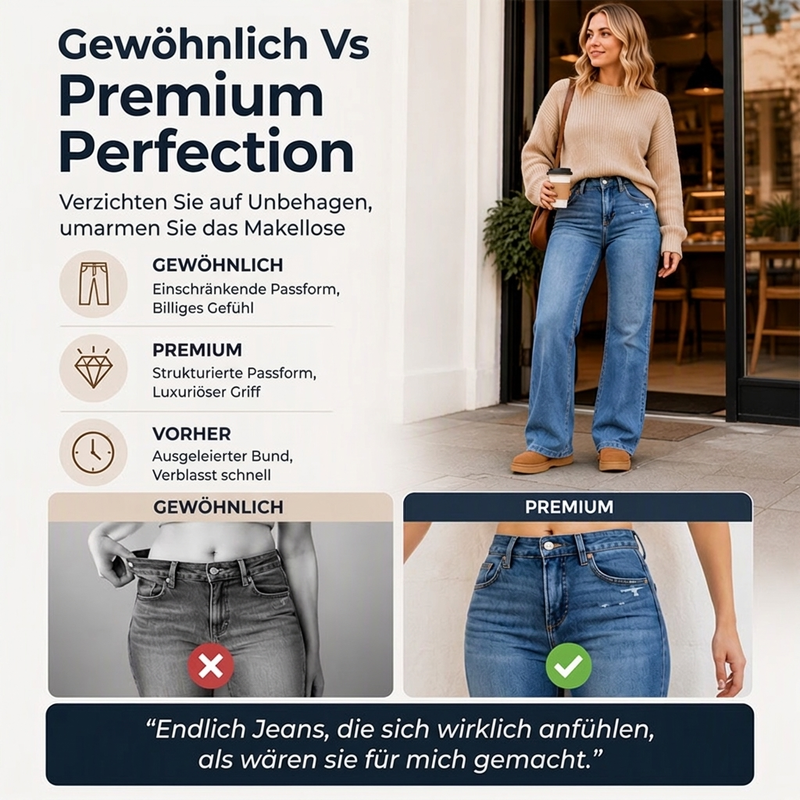 🔥 50% Rabatt – nur heute! 👖 Damen Freizeit-Jeans mit elastischem Hochbund