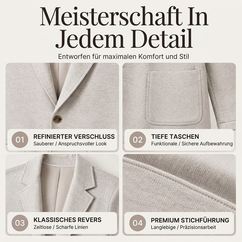 📢🎉50%Rabatt!!!🛍️✨Klassischer Damen-Jackenblazer mit Ein-Knopf-Verschluss