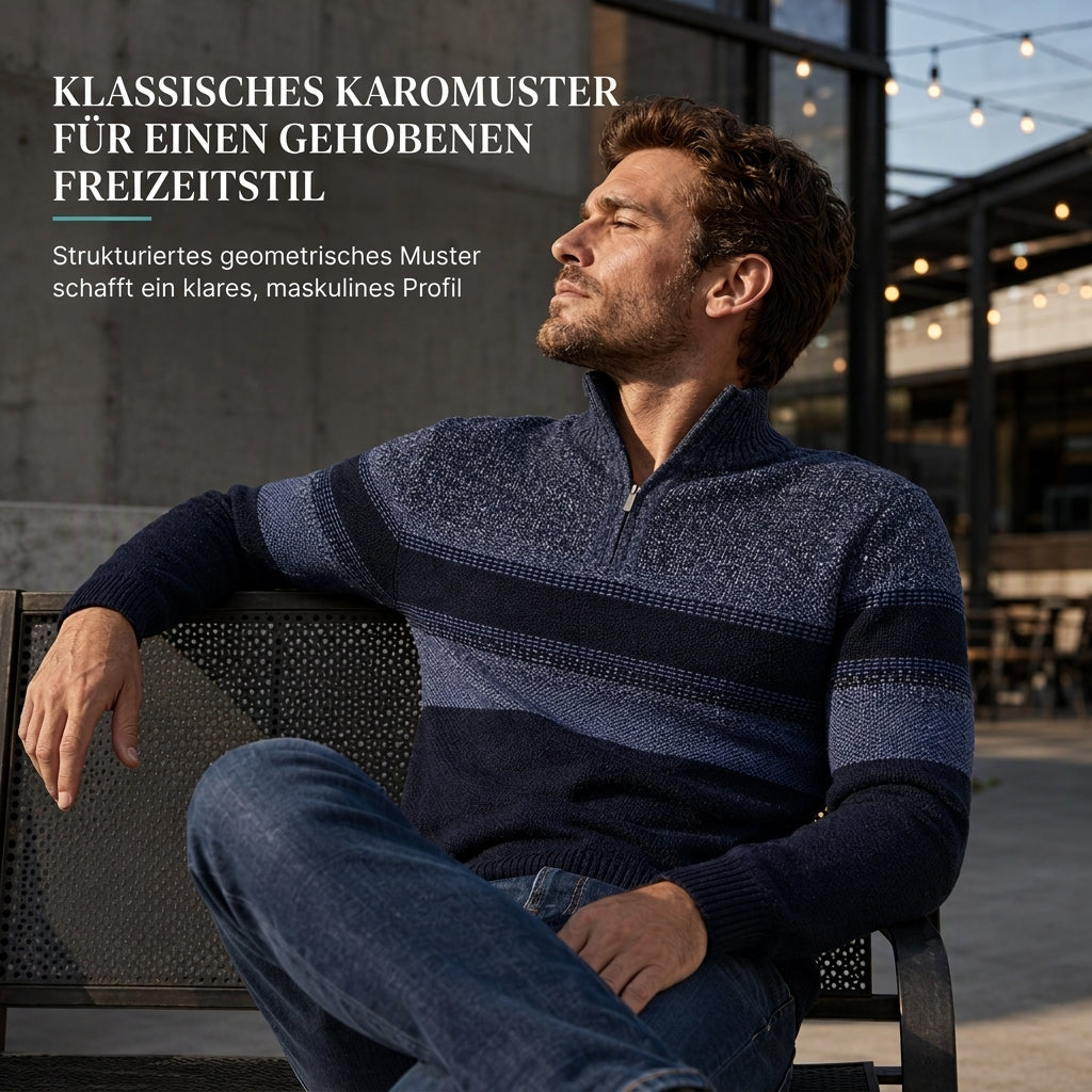 📢📢50%Rabatt!!!🎉✨Herren Winter Strickjacke mit Kapuze, kariert, mit Fleecefutter, dicker Mantel mit langen Ärmeln