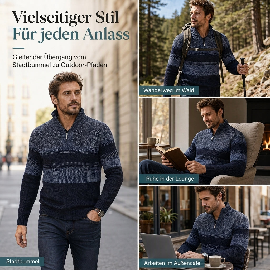 📢📢50%Rabatt!!!🎉✨Herren Winter Strickjacke mit Kapuze, kariert, mit Fleecefutter, dicker Mantel mit langen Ärmeln