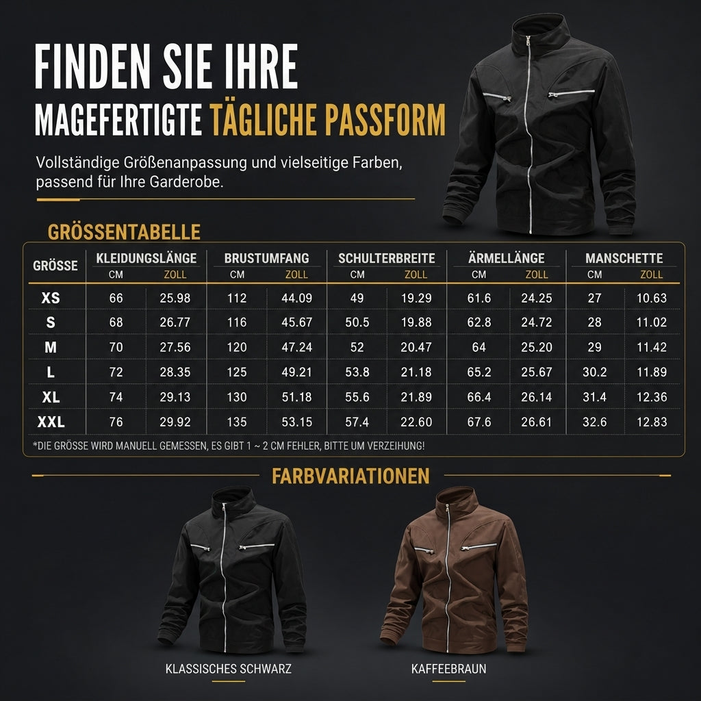📢🎉50%Rabatt!!!🛍️✨Lässige Bomberjacke für Herren mit Stehkragen