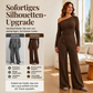📢📢50%Rabatt!!!🎉✨Damen-Schulterfreies Langarmshirt mit Weitem Hosen Set
