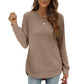 📢📢50%Rabatt!!!🎉✨Einfarbiges Damen-Longsleeve mit High-Low-Saum