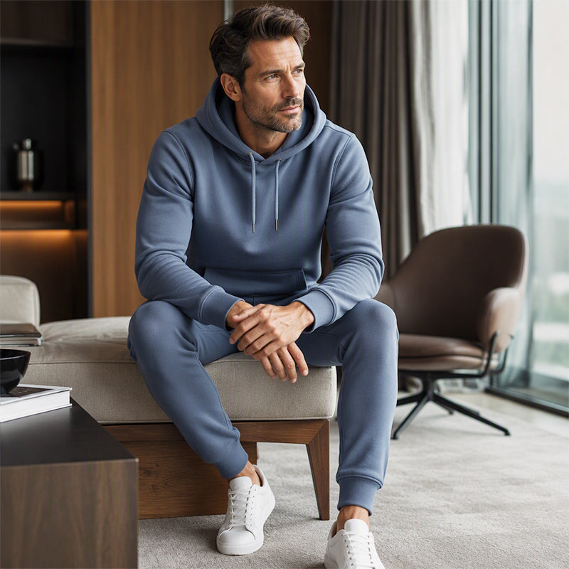 📢📢50%Rabatt!!!🎉✨Herren Kapuzen-Sweatshirt und Sweatpants zweiteiliges Trainingsanzug-Set
