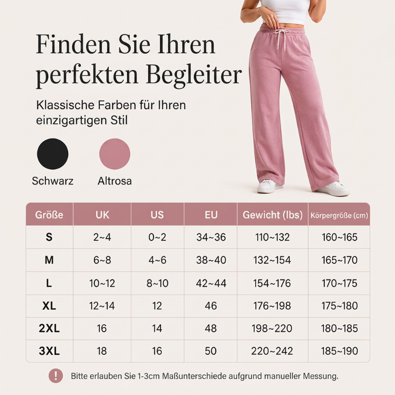 🔥Beliebtes Produkt ！✨Freizeit-Hose mit hoher Taille und weitem Bein für Damen