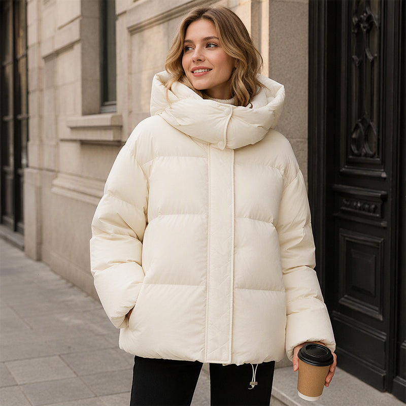 📢📢50%Rabatt!!!🎉✨Dicke, kurze Winterjacke mit Kapuze für Damen