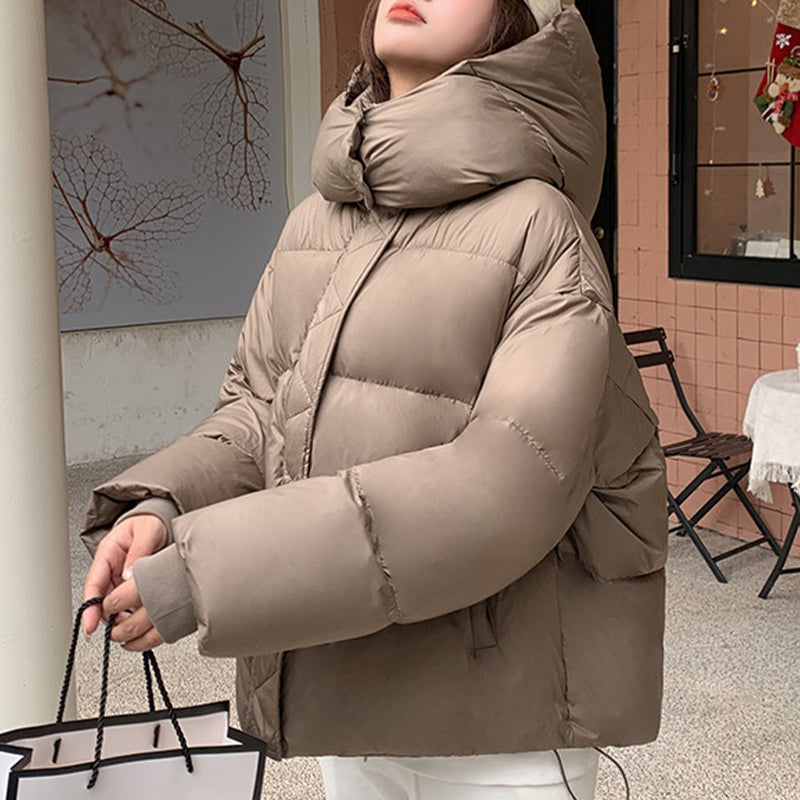 📢📢50%Rabatt!!!🎉✨Dicke, kurze Winterjacke mit Kapuze für Damen