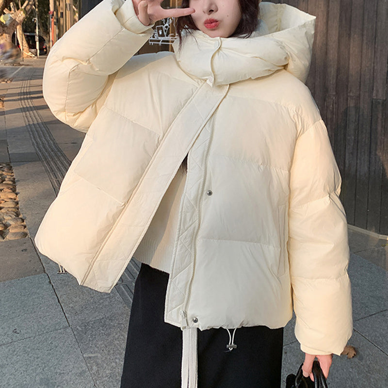 📢📢50%Rabatt!!!🎉✨Dicke, kurze Winterjacke mit Kapuze für Damen