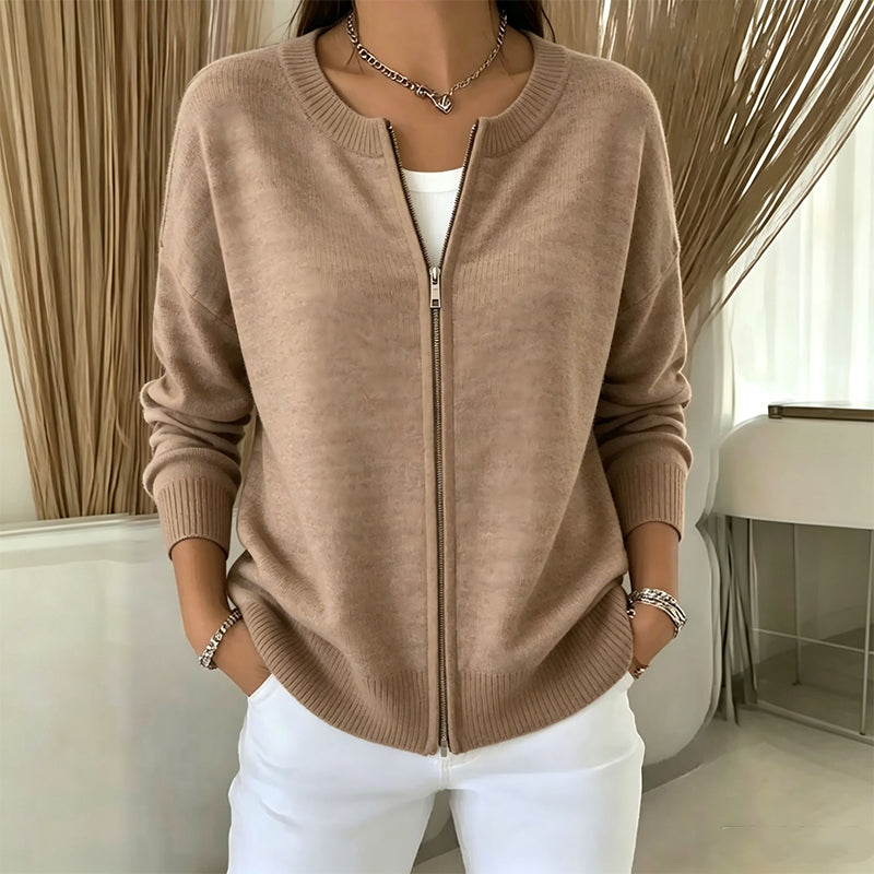 🙌 70% WiederkaufquoteLockere Damen-Strickjacke mit Reißverschluss