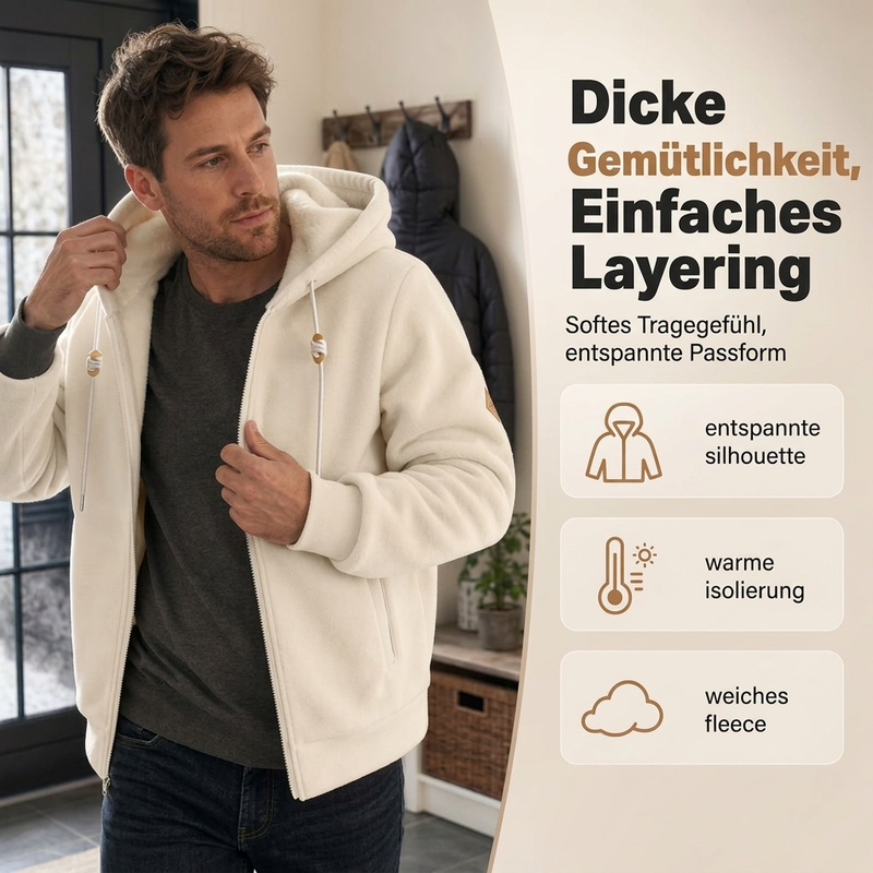🧸 Unisex ultra-warmer Sherpa-Kapuzenpullover – Kuschelig, warm & immer passend – Jetzt 50% Rabatt!