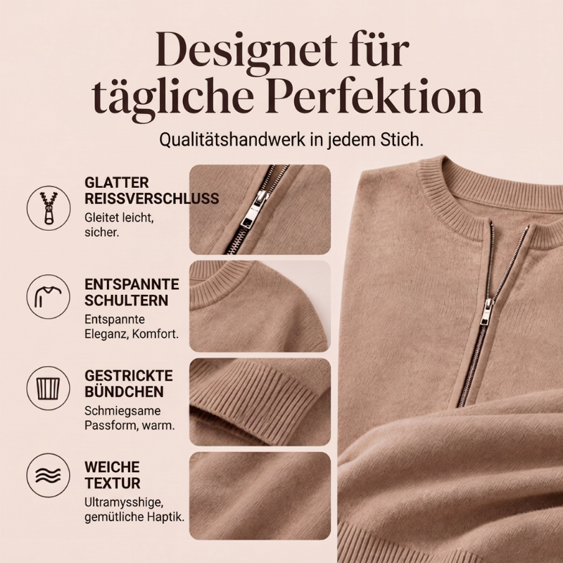 🙌 70% WiederkaufquoteLockere Damen-Strickjacke mit Reißverschluss