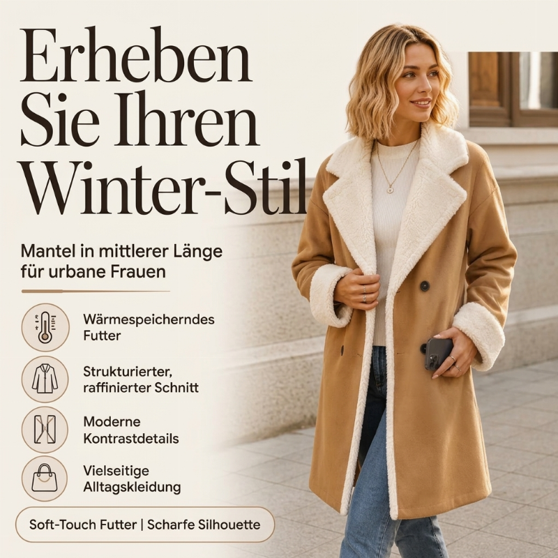 🔥 50% Rabatt 🧥 Eleganter Winter-Wollmantel für Damen