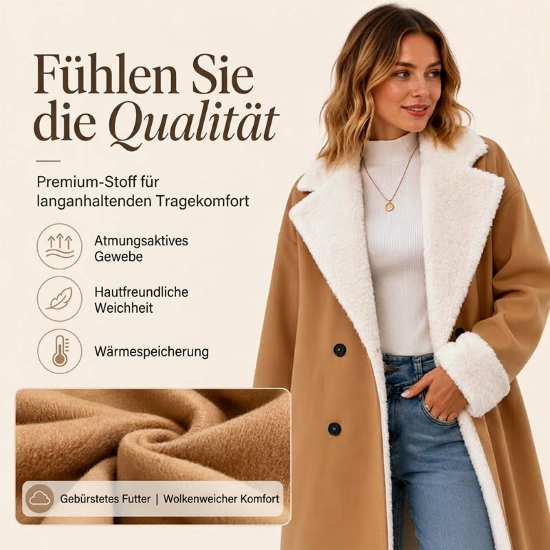 🔥 50% Rabatt 🧥 Eleganter Winter-Wollmantel für Damen