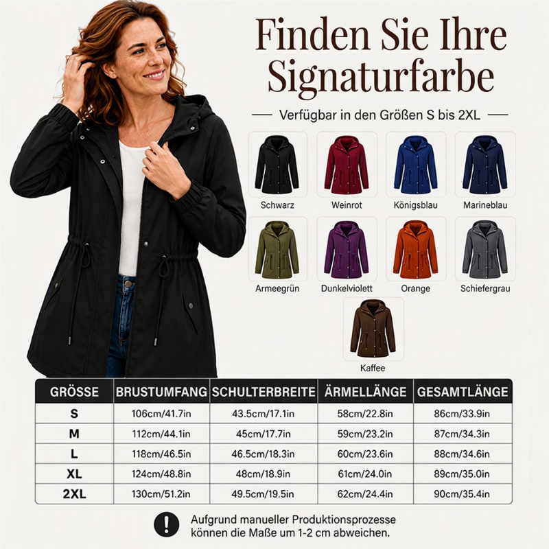 🏷️ Halber Preis – jetzt zugreifen! ✨ Damen mittellänge Windjacke mit Kapuze