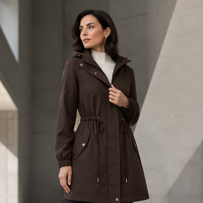 🏷️ Halber Preis – jetzt zugreifen! ✨ Damen mittellänge Windjacke mit Kapuze