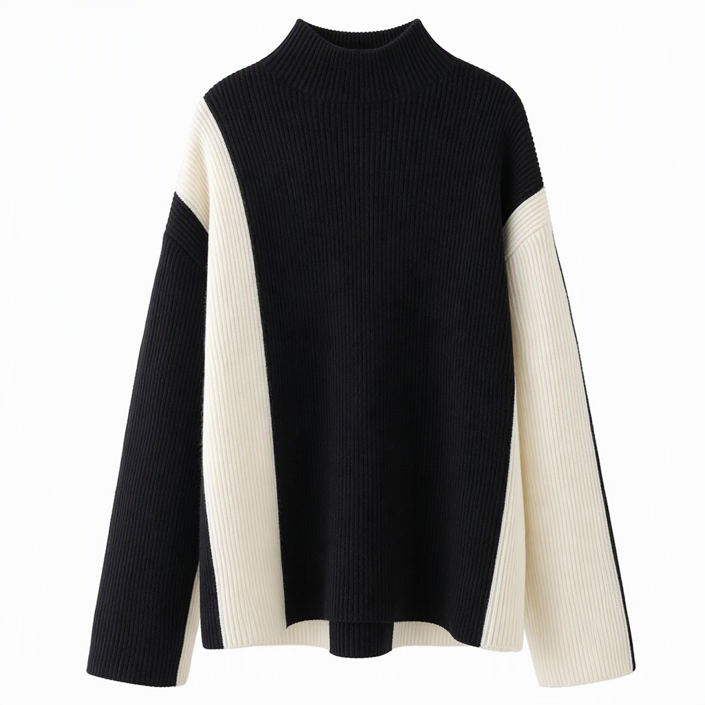 📢📢50%Rabatt!!!🎉✨Herbst-Winter Farbblock Strick Zweiteiler Damen – Verdickter Pullover und Rock