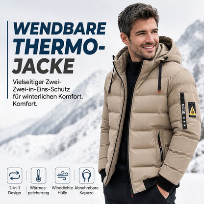 🔥Beliebtes Produkt ！✨Wendbare warme Kapuzenjacke für Herren