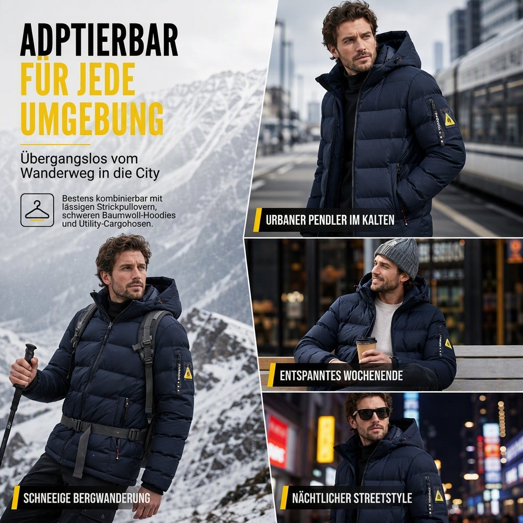 🔥Beliebtes Produkt ！✨Wendbare warme Kapuzenjacke für Herren