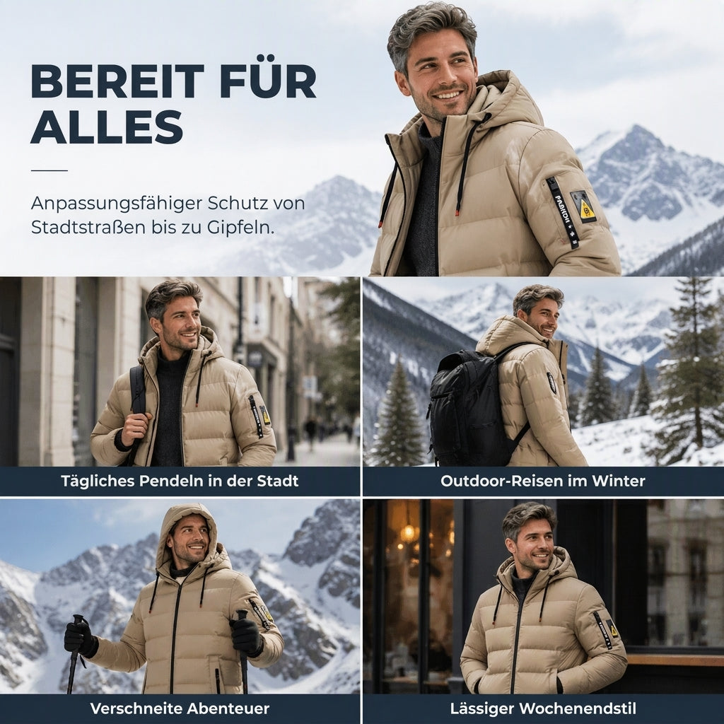 🔥Beliebtes Produkt ！✨Wendbare warme Kapuzenjacke für Herren