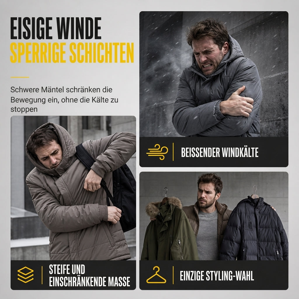 🔥Beliebtes Produkt ！✨Wendbare warme Kapuzenjacke für Herren